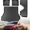 Floor Mats & Cargo Liner for Ford Fusion 2016 2015 2014 2013 Rubber Trunk Carpet, All-Weather Protection Waterproof Anti-Slip Full Set Car Mats for Ford Fusion Accessories 2013-2016 (Not for Hybrid)