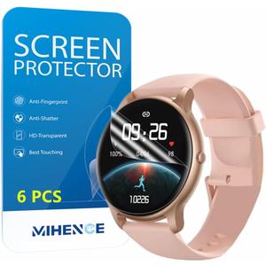 HD Screen Protector Compatible for Parsonver SR1 1.32 Round Smart Watch, Full Coverage TPU Protective Film (6PCS)