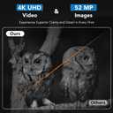 GTHUNDER Night Vision Goggles Binoculars with Remote Monitor on App | Crystal Clear 4K UHD Video & 52MP Full Color Photos on 4" HD Screen |10X Zoom Ideal for Camping Hunting & Wildlife Observation