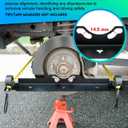 Premium Wheel Alignment Tool with Hanging Holes, Stainless Steel Toe Alignment Tool Plates, Black