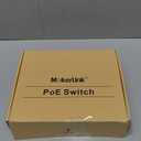 MokerLink 8 Port PoE Switch with 2 Gigabit Uplink, 802.3af/at PoE+ 100Mbps, 120W Built-in Power, Extend to 250Meter, Metal Plug & Play