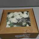 Floroom Artificial Flowers 25pcs Real Looking Ivory Foam Fake Roses with Stems for DIY Wedding Bouquets White Bridal Shower Centerpieces Arrangements Party Tables Decorations