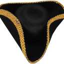 Rubies Black Tricorn Pirate Hat for Adults, Men's No Size