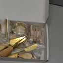 48 Pcs Charcuterie Boards Accessories Butter Spreader Knives Set Stainless Steel Cheese Mini Serving Tongs Spoons Forks Dipping Bowls Toothpick Flags Utensils for Pastry Making Wedding Christmas(Gold)