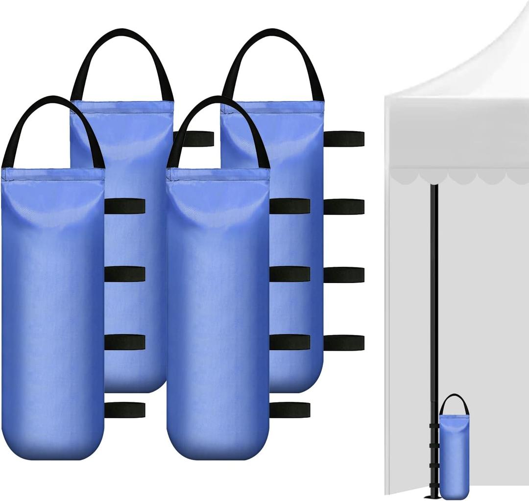 112 LBS Heavy Sand Bags for Canopy Outdoor Advertising Tent Sunshade Fixed Windproof Pop up Canopy Tent (Without Sand) 4-Pack (BLUE)