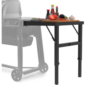 Grill Stand for Traeger Woodridge Pro/Elite Grills, Portable Folding Side Table for Traeger Woodridge Electric Wood Pellet Grill, Extra Side Shelf Provide More Space