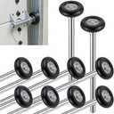 10 Pack 9'' Stem 2" Classic Stealth Black Nylon Garage Door Roller, 13 Ball Commercial Industrial Grade Door Wheel Quiet/Durable and High Load, Use 6200ZZ Double Seals Precision Bearings