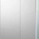 Sunrosa Aluminum Bathroom Medicine Cabinet with Mirror Door, 30"27.5" Bathroom Mirror Cabinet, Wall-mountable and Recessed-in Mirror Cabinet, 2 Doors Medicine Cabinet Organizer II