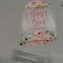 6 Pcs Baby in Bloom Shower Decorations, Baby Shower Sign, Newborn Gifts, Cards and Gifts Signs, Modern Arched Acrylic Table Top Signs With Stand for Birthday Party Decorations (Clear Pink Flower)
