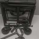 34" Extra Long Collapsible Wagon Cart, 360LBS Capacity, Black | Foldable Utility Cart with Wheels, Heavy-Duty, for Shopping/Grocery/Garden/Sports/Camping, 130L Storage, 600D Oxford (16.7"x25.5")