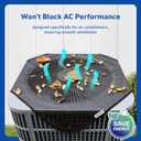 Central Air Conditioner Covers for Outside 36'' X 36'', Mesh AC Covers for Outside Unit, Breathable AC Conditioning Condenser Compressor Cover, Top Universal Defender for All Season