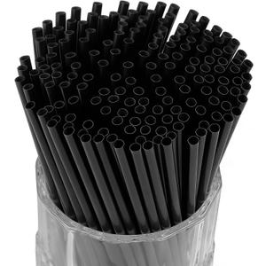 YAOSHENG [250 Count] 5.12 Inch Cocktail Stirrers Black Straws Coffee Plastic Sip Stir Swizzle Sticks for Coffee,Cocktail,Party, Bar, Kitchen, Cafe