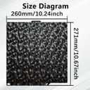 Diamond+Carbon Plate for ELEGOO Centauri Carbon Build Plate 260x271mm, Dual-Sided PEO PET Magnetic Spring Steel Bed CC/CC2 Plate, High-Temp Resistant Printing Surface for ELEGOO CC/CC2 3D Printer