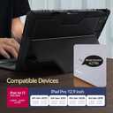 Nillkin iPad Air 13 inch (M2/M3) Case Keyboard with Carry Handle, iPad Pro 12.9 Case with Keyboard (6th/5th/4th/3rd Gen), Pencil Holder, 7 Colors Backlit Keyboard, Magic Trackpad, Camera Cover, Black