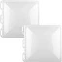 Wadoy 13" x 13" RV Vent Cover Compatible with Jensen 40152 Metal Base 1994 & Up Models Roof Vents, Universal Roof Vent Lid Replacement for RV, Trailer, Camper, Motorhome (2 Pack)