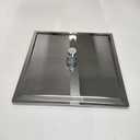 KES 12-Inch Shower Head Rainfall Style Modern Square Ultra Thin SUS304 Stainless Steel, Polished Finish, J211S12F18-PS