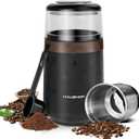 HAUSHOF Coffee Grinder Electric, One Touch Design, Spice, Herb, Grinder for Coffee Bean Spices and Seeds with 1 Removable Stainless Steel Bowl, Dry Grinder-Black