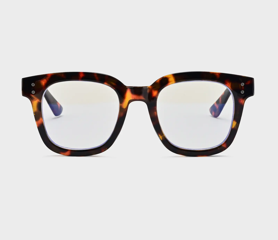 Madison Avenue Women Blue Light Glasses, Oversize Blue Light Blocker for Women, Anti Eyestrain & UV Protection Computer Eyeglasses Hanna (Tortoiseshell)