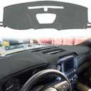 Yiz Dash Cover Mat Custom Fit for 2019-2025 Chevy Chevrolet Silverado 1500 2500HD 3500HD/2019-2023 GMC Sierra 1500 2500HD 3500HD w/o Heads Up Display and Speaker,Dashboard Pad Carpet(Dark Gray) J130