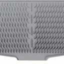 Silicone Sink Mat for Kitchen Countertops Kitchen Utensil Heat-Resistant Mat Silicone Dish Drain Mat Non-Slip Sink Mat Sloped Drainage Dish Drying Mat (Dark Gray)