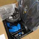 Knee Scooter, 300lbs Capacity, 13" Big PU Seat, All Terrain Foldable Knee Scooter Walker with Bag for Foot Injuries Compact Crutches Alternative (Blue)