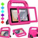 BMOUO Kids Case for Onn 7 Inch Tablet 2024 (Model:100135924), with Screen Protector, Shockproof Handle Stand Protective Case for Walmart Onn 7" Tablet (Gen 4, 2024), Rose