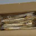 Rubtlamp 90Pcs Gold Plastic Silverware, Gold Disposable Utensils, Hammered Plastic Silverware, Gold Plastic Forks And Spoons Set Include 30 Forks, 30 Knives,30 Spoons