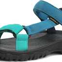 Men's Sport Hiking Sandals EVA Foam Midsole Outdoor With Arch Support Beach Water Shoes (8, Bluemu)