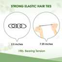 BIODEGRADABLE Elastic Hair Ties for Women & Men - Organic No Crease Blonde Hair Tie Ponytail Holders and Hairties for Buns - Plastic Free Hairbands for Women and Mens Hair - 5mm (27 count)
