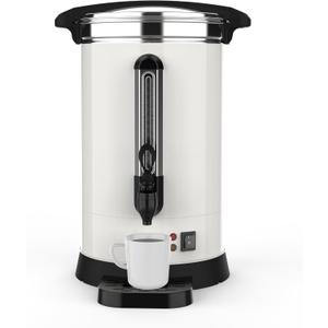 14L/3.8Gallon Large Commercial Coffee Pot,100 Cups Coffee Urn Stainless Steel Electric Coffee Maker,Double Wall Hot Beverage & Water Dispenser Quick Brew Dispenser