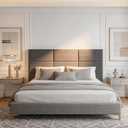 Fromann Upholstered Wall Mounted Headboard for Queen/TXL/King Size Beds, Peel and Stick Headboard 23.6" x 11.8"/PC, Interior Wall Panels for Bedroom Study, Headboards Only (6, Dark Grey)