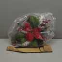 Svndlyn Christmas Cross Stake Poinsettia Metal Cross with Pine Cones Pine Needles Red Poinsettia and Berries for Christmas Holiday Party Home Garden Lawn Walkway