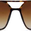 SOJOS Trendy Vintage Aviator Square Sunglasses For Womens Mens Retro 70s UV400 Women Sun Glasses SJ2327 (Leopard/Brown Grading)