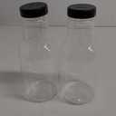 HAKIDZEL 2pcs Transparent Popcorn Storage Jar with Tamper Evident Caps Reusable Popcorn Container for Candy Cookies and Juices Capacity Each