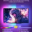 16.4ft RGB+IC LED Lights for 50-75 Inch TV, Backlight Strip Behind TV with Music Sync, Bluetooth APP and Voice Control, 44 Scene Modes, for Ambient Mood Lighting, Monitor Game, Bedroom, Living Room