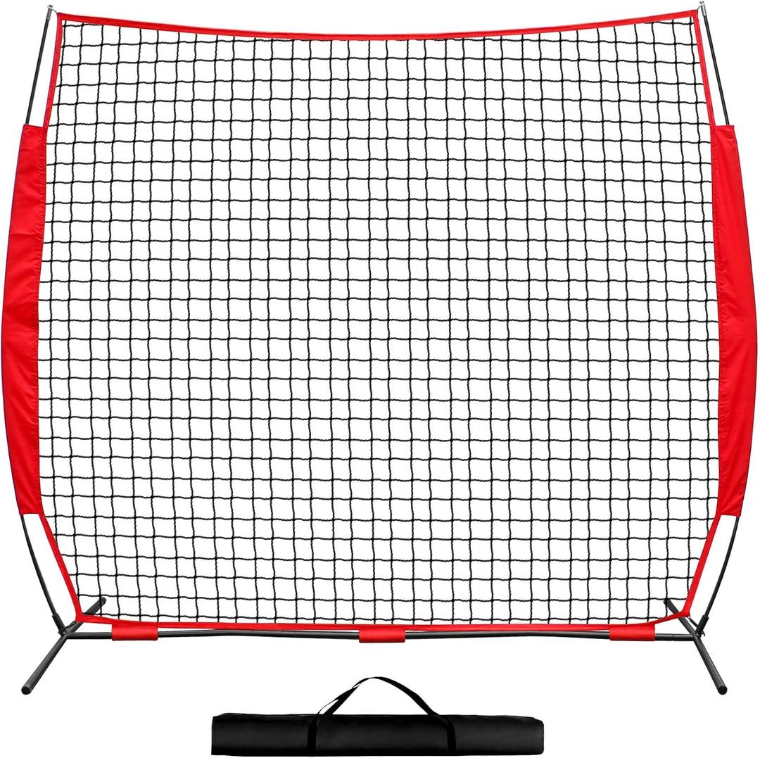7x7ft/12x9ft/16x10ft/20x10ft Barricade Backstop Net, Sports Barrier Net, Multi-Sport Net with Carry Bag, Protective Screen for Practice- Baseball, Softball, Lacrosse, Soccer, Basketball, Tennis