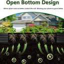 ZUNUDA 2PCS 12x2x1ft Galvanized Raised Garden Bed Kit,Gardening Planter Box
