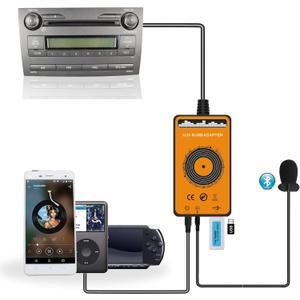 Car Stereo Transmitter Build-in Bluetooth 5.0 with USB & AUX Input Hands-Free Calling Adapter for Toyota Corolla 2005-2011, RAV4 2003-2011, Avensis 2003-2011, Tacoma 2004-2008