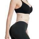 RANDY SUN Ultra Thin Back Brace, Lightweight Breathable for Women & Men, Invisible Lumbar Support Belt for Lower Back Pain Relief and Posture Correction Light Beige L/XL(Waist:31"-36")