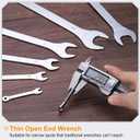 HARFINGTON 3pcs Double Open End Thin Wrench Set 2021mm Metric Super Thin Small Flat Head Wrench Mirror Polished Open Ended Spanner for Automotive Repair Furniture Assembly