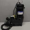 Acquaer Sewage Pump Submersible Water Pump with Automatic Float Switch, for Sump Basin, Residential Sewage, Black, 2'' NPT 3/4 HP 6400 GPH