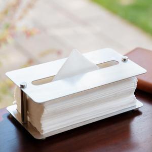 Tissue Holder Decorative Tissue Box Holder with Fixed Top Panel, Rectangle Tissue Box Cover, Tissue Holder Stainless Steel Bathroom Accessories for Living Room, Office, Home Decor