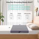 Grounding Sheets: Earthing Bed Sheets with Adjustable Straps -Conductive Silver Fiber Grounded Sheets for Sleep -Grounding Mat for Bed with Cord and Tester (Gray,82x21)