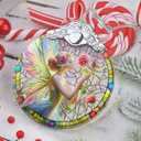 Enchanting Fairy & Rose Stained Glass Hanging Decor - Christmas Tree Ornament - Gift for Women, Mom