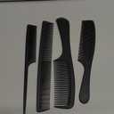 4 Pieces Combs for Women and Man, Premium Black Carbon Fiber Hair Comb Set for Teasing and Parting, Professional Combs for Hair Stylist, Fine and Wide Tooth Styling Comb for All Hair Types