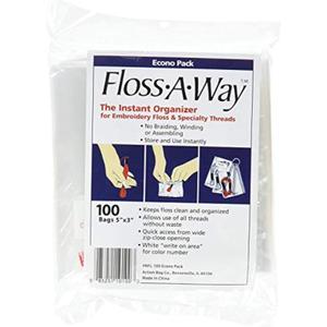 Action Bag Floss A Way Organizer 3 inch x 5 inch 100 Pack FL100 (2-Pack)