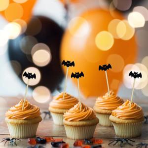 24 Pcs Thanksgiving Cupcake Toppers, Autumn Maple Leaf Fall Cupcake Toppers, Glitter Pumpkin Turkey Fall Harvest Theme Cake Picks for Autumn Festival Thanksgiving Day Baby Shower Birthday Party Decor