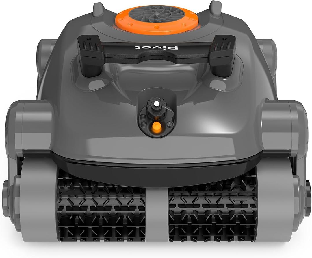 Gosvor Cordless Pool Vacuum, Dual Cleaning Modes, Automatic Robotic Pool Cleaner Lasts 90 Mins, Self-Parking, Portable, 1200-1900GPH Suction Power, Ideal for Above Ground Pool up to 860 sq.ft, Orange