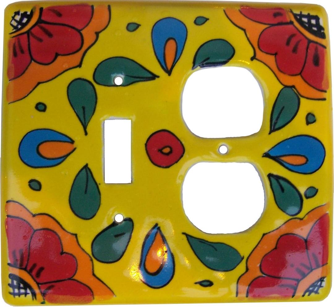 Canary Talavera Toggle-Outlet Switch Plate