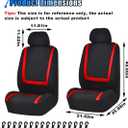 LAINLOY 2 Pack Car Seat Covers, Breathable Seat Protectors, Anti-Slip Driver Seat Cover, Comfortable Front Seat Cover Set Universal Fit for Truck, SUV, Sedan, Airbag Compatible (Black&Red)